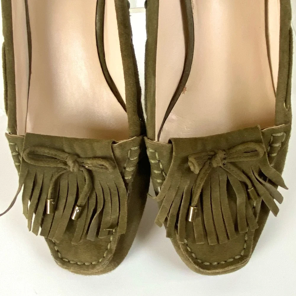 Nine West Olive Suede Moccasins - Picture 6 of 12